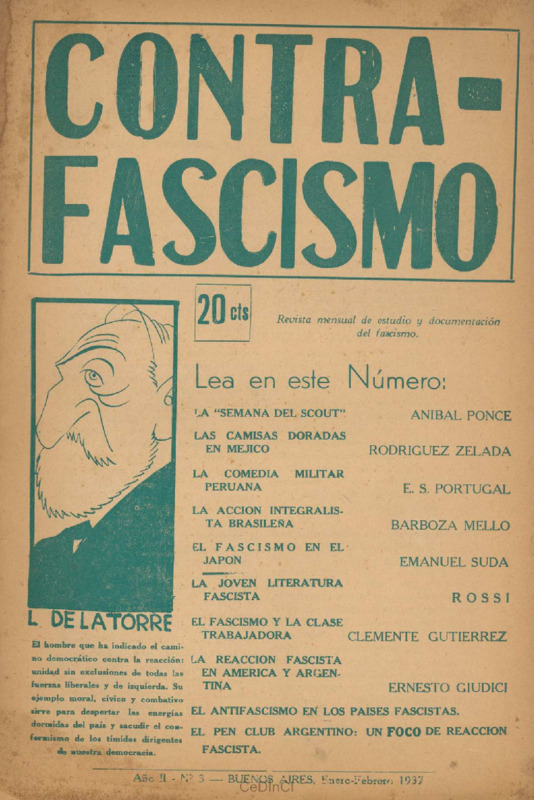 Contra-Fascismo. Órgano del Comité de Ayuda Antifascista nº 3