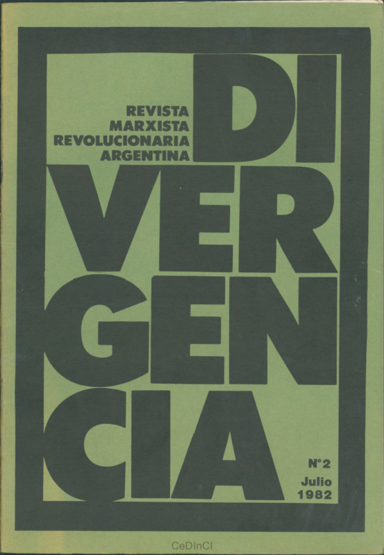 Divergencia. Revista marxista revolucionaria argentina nº 2