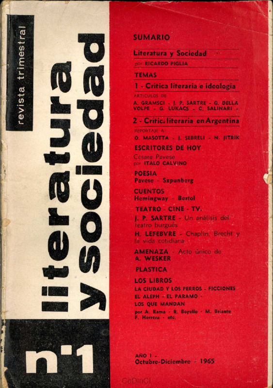 Literatura y Sociedad. Revista Trimestral nº 1
