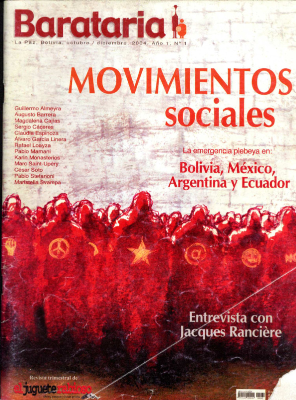 Barataria. Revista Trimestral de El Juguete Rabioso nº 1