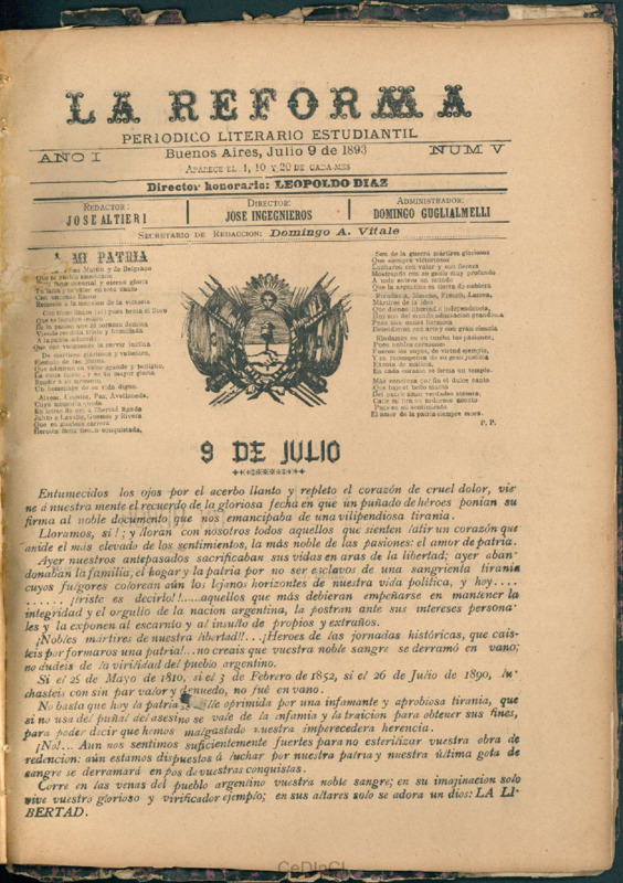 La Reforma. Periódico Literario Estudiantil nº 5