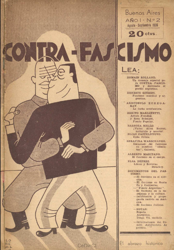 Contra-Fascismo. Órgano del Comité de Ayuda Antifascista nº 2