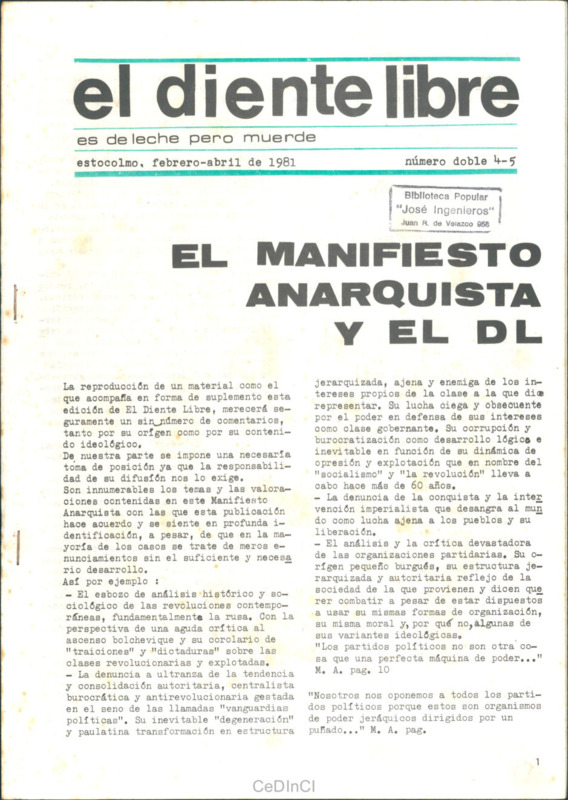 El Diente Libre nº 4 y 5