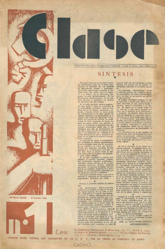 Clase. Revista mensual de artes, letras y economía nº 1