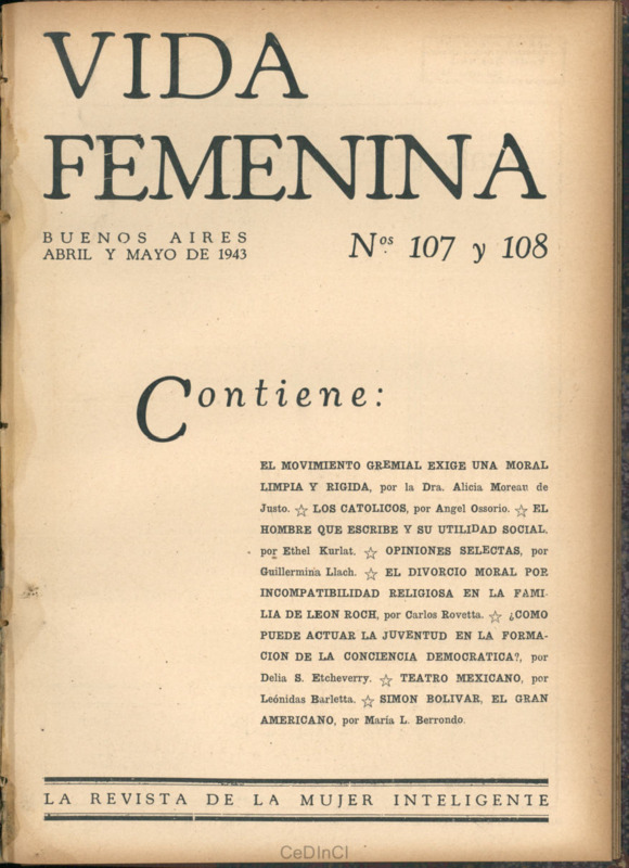 Vida femenina nº 107 y 108